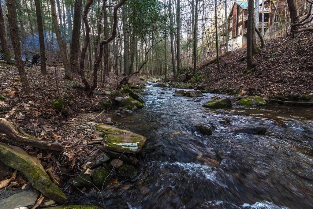 Private Creekside Cabin+Hot Tub,Pool Table, & Pets Ellijay Kültér fotó