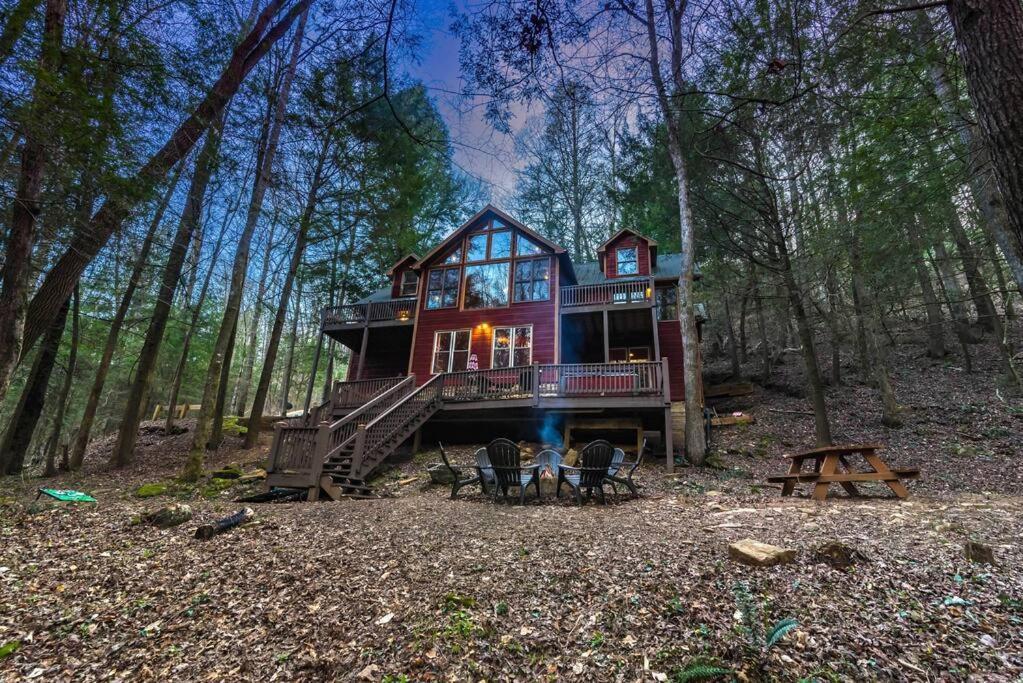 Private Creekside Cabin+Hot Tub,Pool Table, & Pets Ellijay Kültér fotó