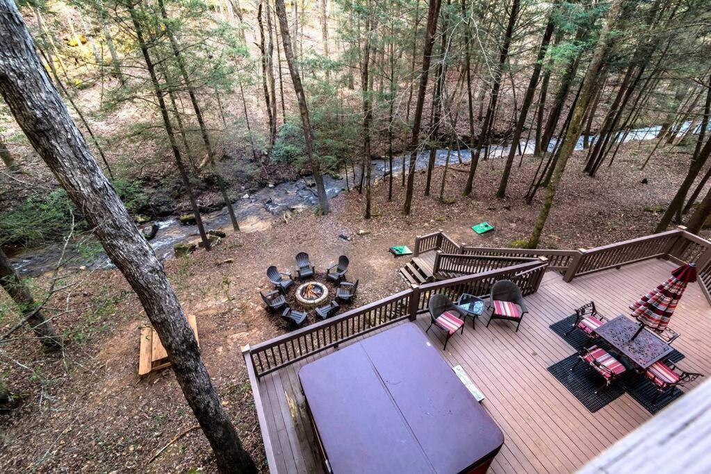Private Creekside Cabin+Hot Tub,Pool Table, & Pets Ellijay Kültér fotó